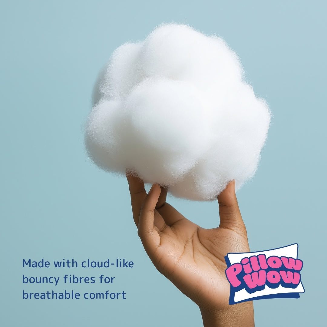 Made with cloud-like bouncy fibres for breathable comfort | Pillow-Wow | The World's Most Comfortable Pillow