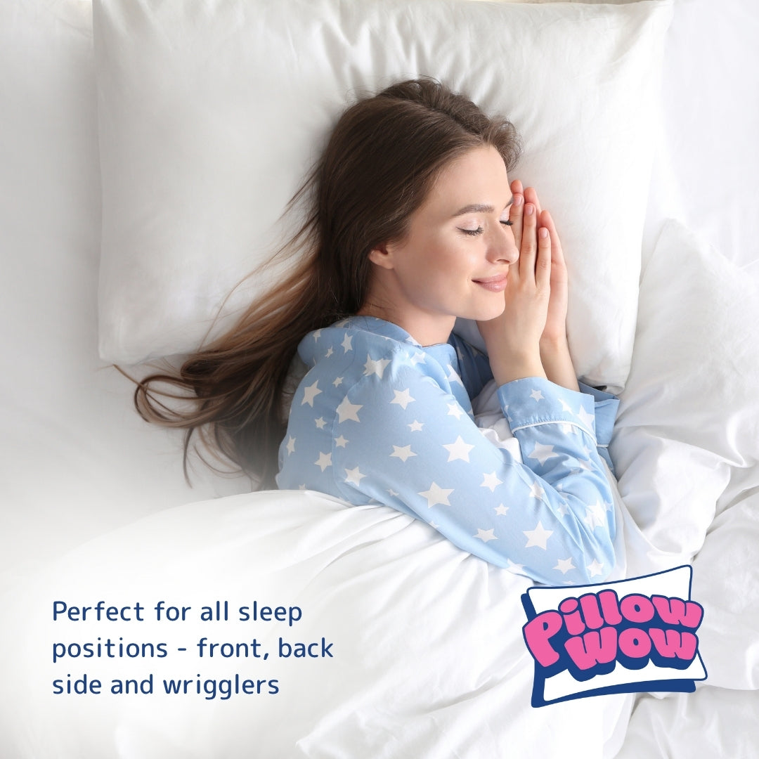 Perfect for all sleep positions - front, back side and wrigglers | Pillow-Wow | The World's Most Comfortable Pillow